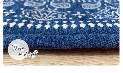 ラグ おしゃれ 北欧 185×185cm 洗える 高級感 厚手 正方形 ペイズリー柄 小さめ 布 モダン ファブリック オールシーズン 床暖房対応 ウォッシャブル 1人暮らし 新生活 カーペット マット 絨毯 マルチクロス おうち