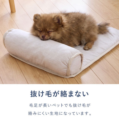 枕付きペットベッド 冷感生地 40×60 ペットベッド ベッド 犬 猫 夏 夏用 ペット ペット用 洗える 抗菌防臭 低ホルムアルデヒド ひんやり クールマット あごのせペットベッド 熱中症対策 マット