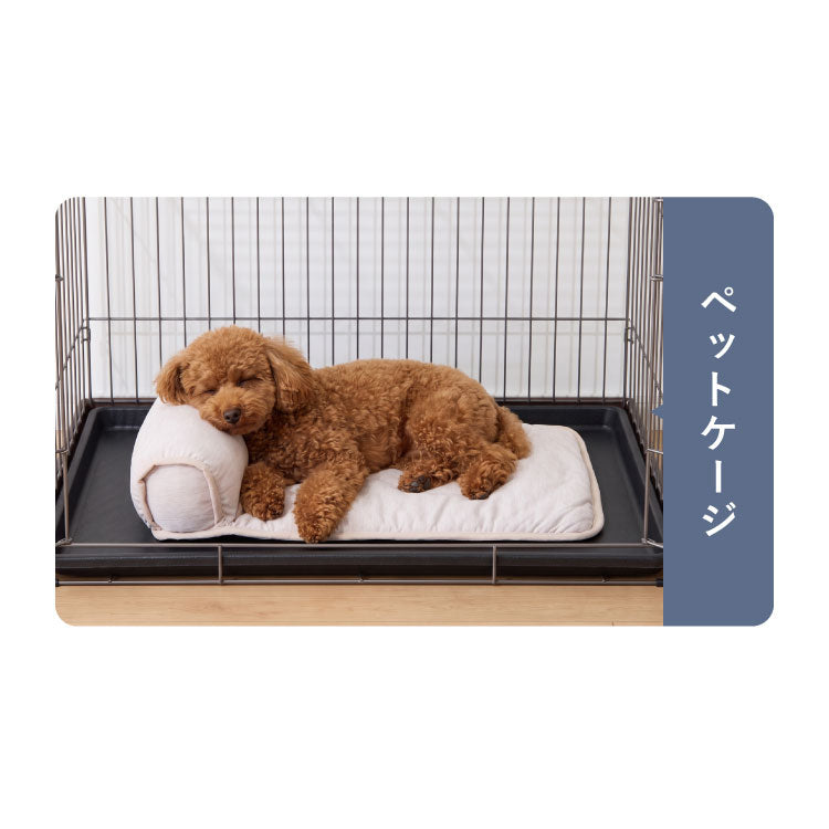 枕付きペットベッド 冷感生地 60×80 ペットベッド ベッド 犬 猫 夏 夏用 ペット ペット用 洗える 抗菌防臭 低ホルムアルデヒド ひんやり クールマット あごのせペットベッド 熱中症対策 マット