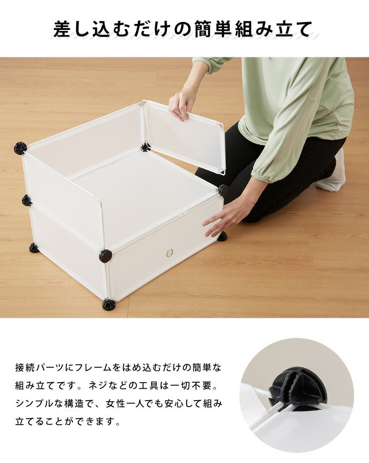 シューズボックス 10段 省スペース 組み立て式 2列分け可能 収納 靴箱