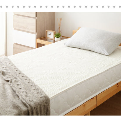 敷きパッド シングル 水洗いキルト 綿100% コットン キルティング キルト生地 洗える 中綿入り ウォッシャブル 洗濯可 静電気防止 夏 おしゃれ 北欧 敷パッド しきパッド 敷パット 敷きパット