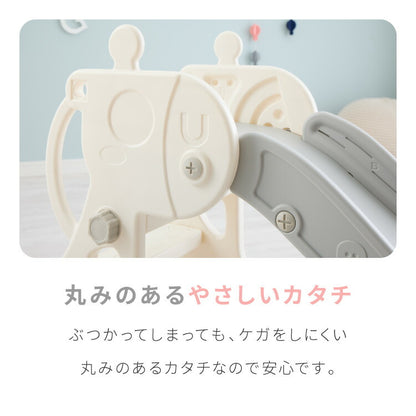すべり台 室内 折りたたみ バスケットゴール付き 安全素材 HDPE お手入れ簡単 防水 手すり付き 滑り止め シール付き コンパクト 雨の日OK 幼児向け キッズスライダー 室内遊具 室内遊び