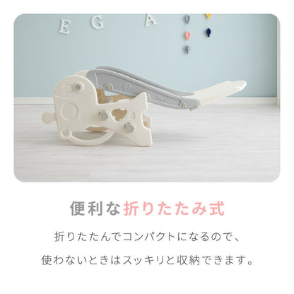 すべり台 室内 折りたたみ バスケットゴール付き 安全素材 HDPE お手入れ簡単 防水 手すり付き 滑り止め シール付き コンパクト 雨の日OK 幼児向け キッズスライダー 室内遊具 室内遊び