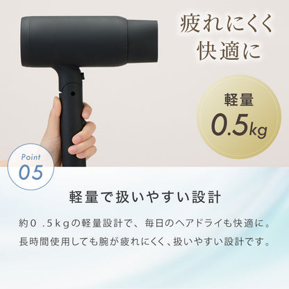 ヘアドライヤー 大風量 速乾 ツヤ 美髪 ケア 高濃度マイナスイオン ツヤ 時短 ダメージ軽減 静電気防止 折りたたみ 温度 風量調整 冷風 ノズル付き 恒温ケア 軽い 軽量 simplus シンプラス SP-HDR02