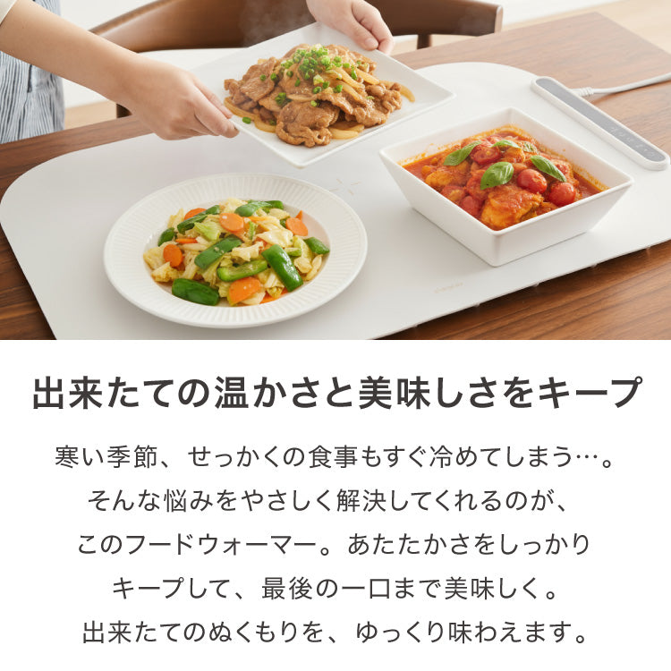 simplus 保温プレート プレート6枚用 ホットプレート 食事マット シリコン製 防水 10秒急速加熱 60~100℃ 3段階温度調節 折り畳み式 家庭用 操作簡単 お手入れ簡単 シンプラス SP-HWP01 食品保温機