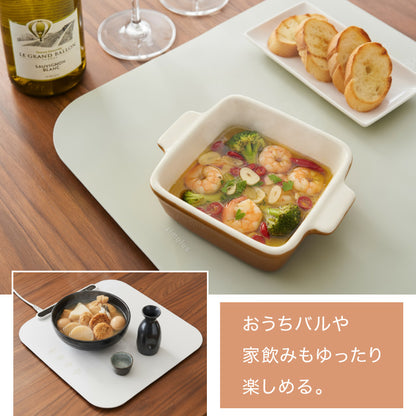 simplus 保温プレート プレート6枚用 ホットプレート 食事マット シリコン製 防水 10秒急速加熱 60~100℃ 3段階温度調節 折り畳み式 家庭用 操作簡単 お手入れ簡単 シンプラス SP-HWP01 食品保温機