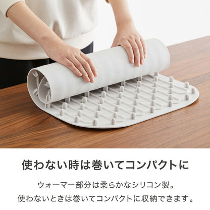 simplus 保温プレート ホールピザ用 ホットプレート 食事マット シリコン製 防水 10秒急速加熱 60~100℃ 3段階温度調節 折り畳み式 家庭用 操作簡単 お手入れ簡単 シンプラス SP-HWP03 食品保温機