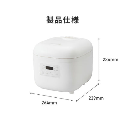 一升炊き炊飯器 炊飯器 10合 マイコン式 炊飯ジャー 白米 無洗米 早炊き 玄米 お粥 雑穀米 スチーム調理 保温 予約 機能 シンプルデザイン ご飯 高火力 手入れ簡単 simplus シンプラス SP-RCMC10