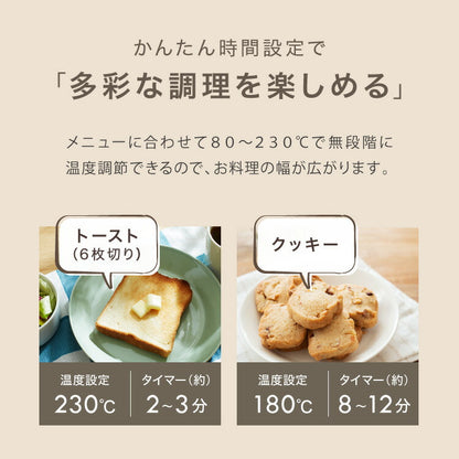 simplus トースター 1200W 4枚焼き オーブントースター 80℃~230℃ タイマー付き 温度無段階調整 簡単手入れ コンパクト マット シンプル 朝食 ピザ 冷凍食品 おしゃれ シンプラス SP-TF01 一人暮らし【メーカー保証1年】