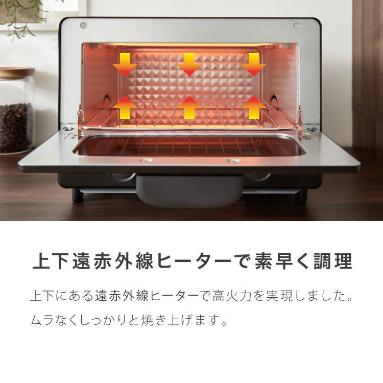 simplus トースター 1200W 4枚焼き オーブントースター 80℃~230℃ タイマー付き 温度無段階調整 簡単手入れ コンパクト マット シンプル 朝食 ピザ 冷凍食品 おしゃれ シンプラス SP-TF01 一人暮らし【メーカー保証1年】