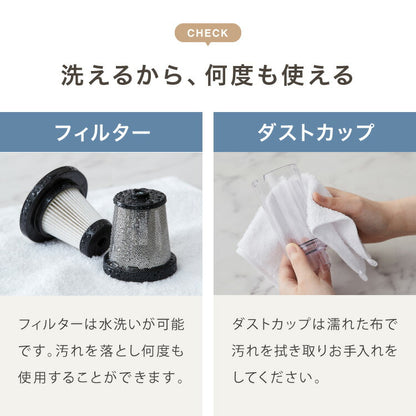 simplus コードレス掃除機 スティック ハンディ 2way 超軽量 紙パック不要 超強力吸引 15000pa 8000pa コンパクト 小型掃除機 車用掃除機 多機能 充電式 ノズル6種付き シンプラス SP-VC02 【メーカー1年保証】