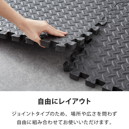 トレーニングマット 滑り止め 抗菌 防臭 60cm ジョイント式 36枚セット 厚手 厚さ2cm フリーカット 床暖房対応 ブラック ジョイントマット ストレッチマット ヨガ フィットネス 筋トレ【送料無料】