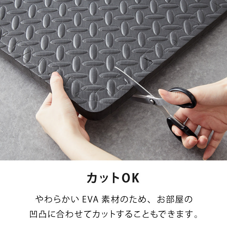 トレーニングマット 滑り止め 抗菌 防臭 60cm ジョイント式 6枚セット 厚手 厚さ2cm フリーカット 床暖房対応 ブラック ジョイントマット ストレッチマット ヨガ フィットネス 筋トレ【送料無料】