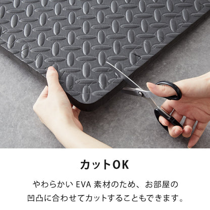 トレーニングマット 滑り止め 抗菌 防臭 60cm ジョイント式 6枚セット 厚手 厚さ2cm フリーカット 床暖房対応 ブラック ジョイントマット ストレッチマット ヨガ フィットネス 筋トレ【送料無料】