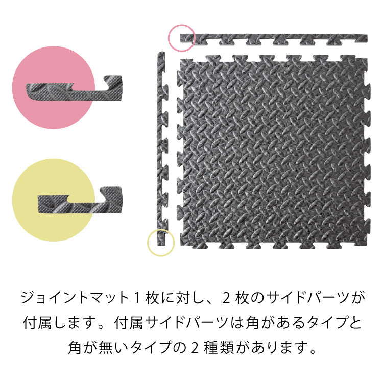 【5%OFF】トレーニングマット 厚型 8枚セット 45×45cm 厚さ1cm ジョイント式 床暖房対応 フリーカット 筋トレ ジョイントマット ヨガマット【送料無料】