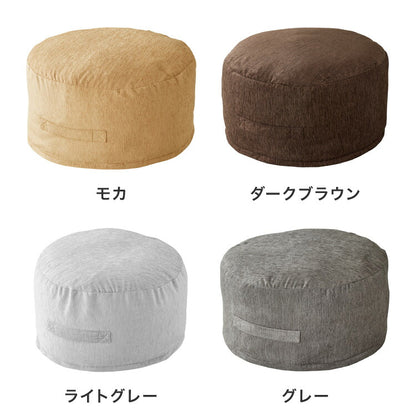 【5%OFF】布団収納 クッション 2点セット ラウンド型 円形 直径60cm 抗菌防臭 洗える おしゃれ 掛け布団収納ケース 布団収納袋 布団収納クッション オットマン 布団カバー 布団収納ケース 掛け布団 ソファになる布団収納 クッションになる