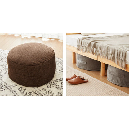【5%OFF】布団収納 クッション 2点セット ラウンド型 円形 直径60cm 抗菌防臭 洗える おしゃれ 掛け布団収納ケース 布団収納袋 布団収納クッション オットマン 布団カバー 布団収納ケース 掛け布団 ソファになる布団収納 クッションになる