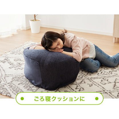 【5%OFF】布団収納 クッション 2点セット ラウンド型 円形 直径60cm 抗菌防臭 洗える おしゃれ 掛け布団収納ケース 布団収納袋 布団収納クッション オットマン 布団カバー 布団収納ケース 掛け布団 ソファになる布団収納 クッションになる