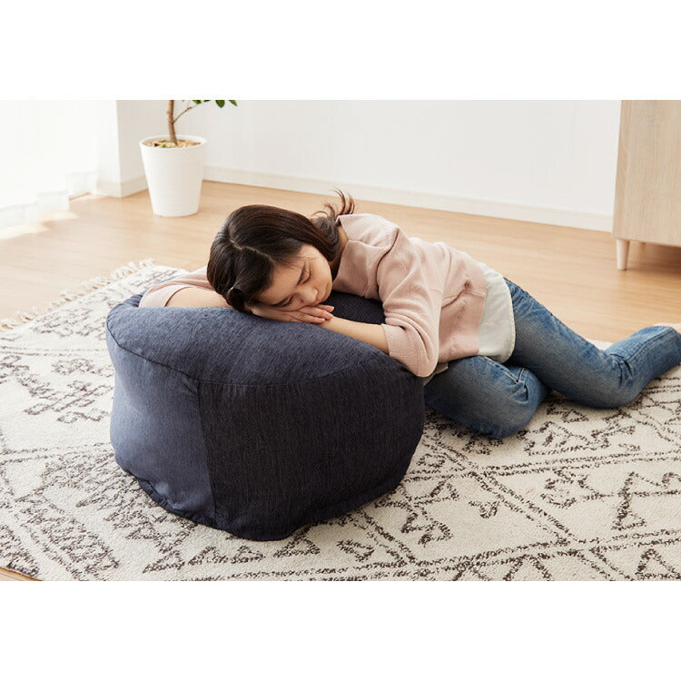 布団収納 クッション ラウンド型 円形 直径60cm 持ち手付き 抗菌防臭 洗える おしゃれ 掛け布団収納ケース 布団収納袋 布団収納クッション オットマン 布団カバー 布団収納ケース 掛け布団 ソファになる布団収納 クッションになる