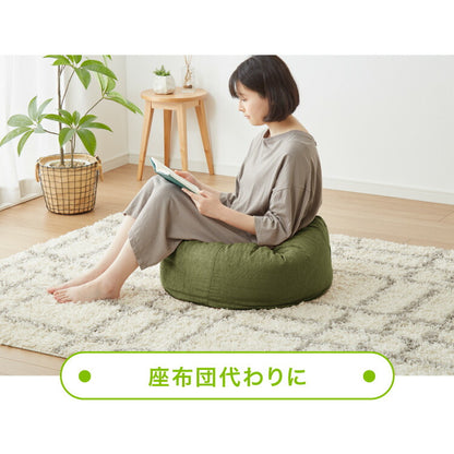 布団収納 クッション ラウンド型 円形 直径60cm 持ち手付き 抗菌防臭 洗える おしゃれ 掛け布団収納ケース 布団収納袋 布団収納クッション オットマン 布団カバー 布団収納ケース 掛け布団 ソファになる布団収納 クッションになる