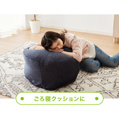 布団収納 クッション ラウンド型 円形 直径60cm 持ち手付き 抗菌防臭 洗える おしゃれ 掛け布団収納ケース 布団収納袋 布団収納クッション オットマン 布団カバー 布団収納ケース 掛け布団 ソファになる布団収納 クッションになる