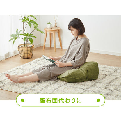 布団収納 クッション 背もたれになる ケース 三角 65×50 2個セット 抗菌防臭 洗える ノンホルム ファスナー シェニール織 持ち運び 取っ手付き おしゃれ シンプル 布団収納袋 布団ケース オットマン