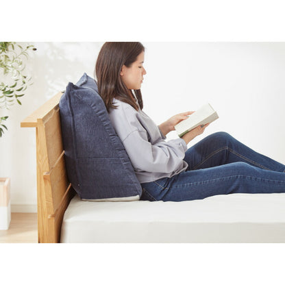 布団収納 クッション 背もたれになる ケース 三角 65×50 抗菌防臭 洗える ノンホルム ファスナー シェニール織 持ち運び 取っ手付き おしゃれ シンプル 布団収納袋 布団ケース 寝具 オットマン