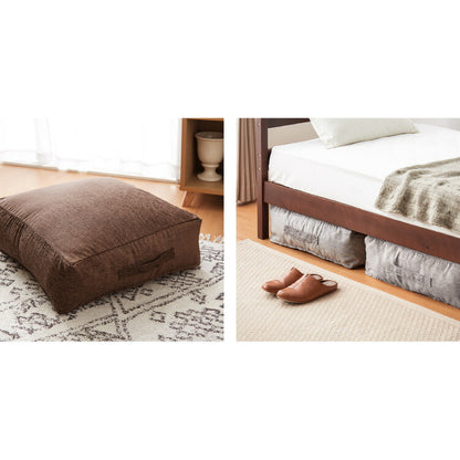 布団収納 クッション ソファ シェニール織 洗える ウォッシャブル 北欧 おしゃれ 布団収納ケース 布団 クッションになる 収納 カバー ケース 座布団 布団収納袋 ファブリック 敷布団 掛布団