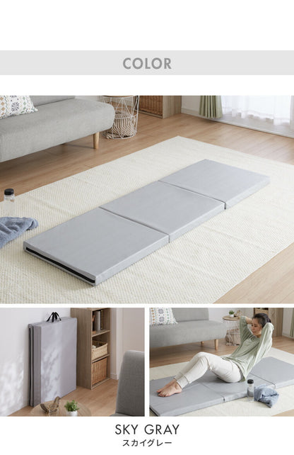 ストレッチマット 厚手 折りたたみ コンパクト 三つ折り 幅広 幅60cm 50mm 厚手 滑り止め PUレザー 持ち手付き 体操 トレーニング 筋トレ エクササイズ リングフィット ヨガマット スポーツマット プレイマット 防音 家庭用