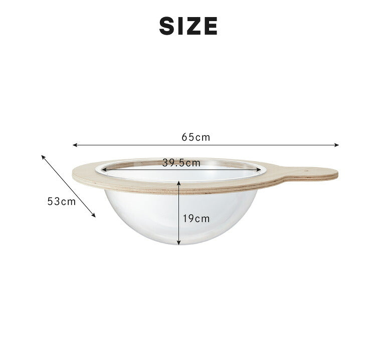クリアボウル キャットタワー用 追加パーツ キャットツリー用 単品 40cm クリア スケルトン 透明 北欧 ラウンドベッド ベッド クリアボウルベッド スケルトンラウンドベッド 宇宙船 ハンモック