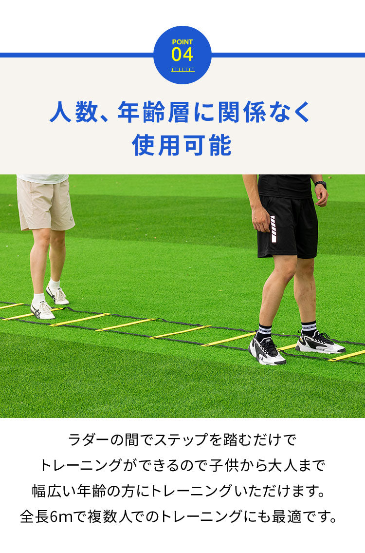 ラダー トレーニング 6m マーカーコーン 10枚 セット 収納袋付き プレート 12枚 トレーニング用 器具 練習器具 スポーツ サッカー フットサル 陸上 野球 バスケ 部活動 練習 子供 競技 室内 屋外