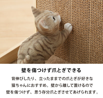 爪とぎ 猫 ブラウン ナチュラル オーク 自立型 2Way 軽量設計 リバーシブル 強化段ボール シンプル ナチュラル 爪研ぎ 爪トギ つめとぎ ペット 猫おもちゃ ガリガリ ストレス解消 インテリア 傷防止 爪磨き スタンドタイプ ベッド