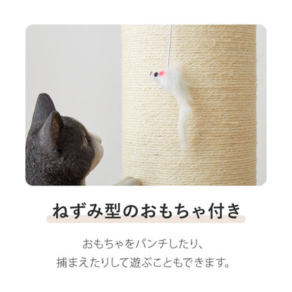 爪とぎ ポール 自立型 スタンド 極太 麻 綿 麻タイプ 綿タイプ 高さ82cm 幅40cm 奥行40cm おしゃれ ナチュラル シンプル かわいい 爪とぎポール つめとぎ 爪研ぎ 爪とぎスタンド 爪磨き ストレス解消