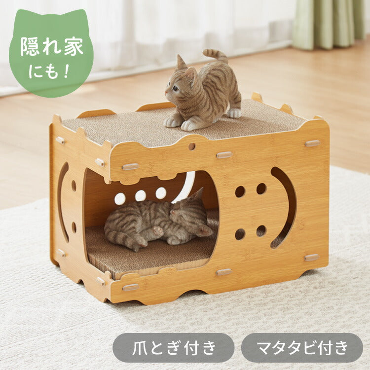 猫 ダンボール 爪とぎハウス