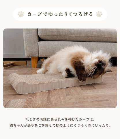 爪とぎ 猫 ベッド型 ブラウン ナチュラル マタタビ付き 段ボール ダンボール 安全 木目調 おしゃれ かわいい シンプル ネイルソファ ネイルベッド つめとぎ 爪磨き 猫鍋 ねこ ネコ ストレス発散 ソファ ベッド ハウス またたび