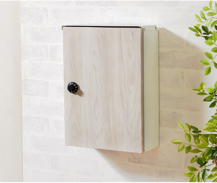 郵便ポスト 壁付け ポスト 木目調 北欧 ダイヤル式 サビにくい おしゃれ 郵便受け 郵便 壁掛け 鍵付き メールボックス 鍵付