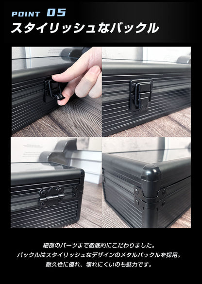 時計収納ケース 5本 アルミ おしゃれ ブラック 時計ケース 腕時計ケース 5本入り クッション付き ギフト プレゼント インテリア コレクション 高級 ウォッチケース 収納 ケース 腕時計 時計 ビジネス