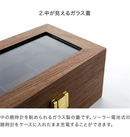 時計収納ケース 3本 木製 時計 収納ケース ブラウン クッション付き おしゃれ インテリア 時計ケース ケース 腕時計 コレクション ウォッチケース アクセサリーケース ボックス