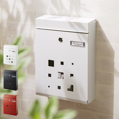 郵便ポスト 壁掛け キーロック式 窓付き スチール 鍵4個付き さびにくい 大型 A4サイズ対応 窓付 鍵付 壁付け 軽量 北欧 おしゃれ シンプル ポスト 郵便受け 郵便 メールボックス 壁掛けポスト 壁付けポスト