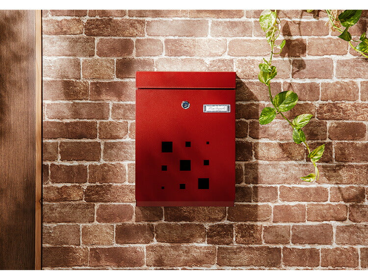 郵便ポスト 壁掛け キーロック式 窓付き スチール 鍵4個付き さびにくい 大型 A4サイズ対応 窓付 鍵付 壁付け 軽量 北欧 おしゃれ シンプル ポスト 郵便受け 郵便 メールボックス 壁掛けポスト 壁付けポスト