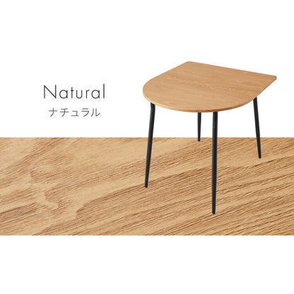 ダイニングテーブル 半円 80×90cm 壁付け カフェテーブル 2人用 二人用 80cm 円形 丸 テーブル 木目調 カフェ風 ダイニング 省スペース コンパクト おしゃれ