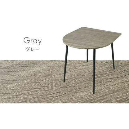 ダイニングテーブル 半円 80×90cm 壁付け カフェテーブル 2人用 二人用 80cm 円形 丸 テーブル 木目調 カフェ風 ダイニング 省スペース コンパクト おしゃれ