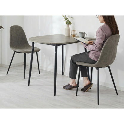 ダイニングテーブル 半円 80×90cm 壁付け カフェテーブル 2人用 二人用 80cm 円形 丸 テーブル 木目調 カフェ風 ダイニング 省スペース コンパクト おしゃれ