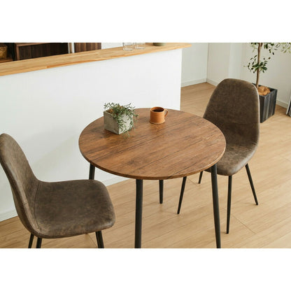 ダイニングテーブル 円形 幅80cm 北欧 カフェテーブル 直径80cm 2人用 二人用 80cm 丸 ラウンド 円卓 丸テーブル 木目調 カフェ風 ダイニング 省スペース コンパクト おしゃれ