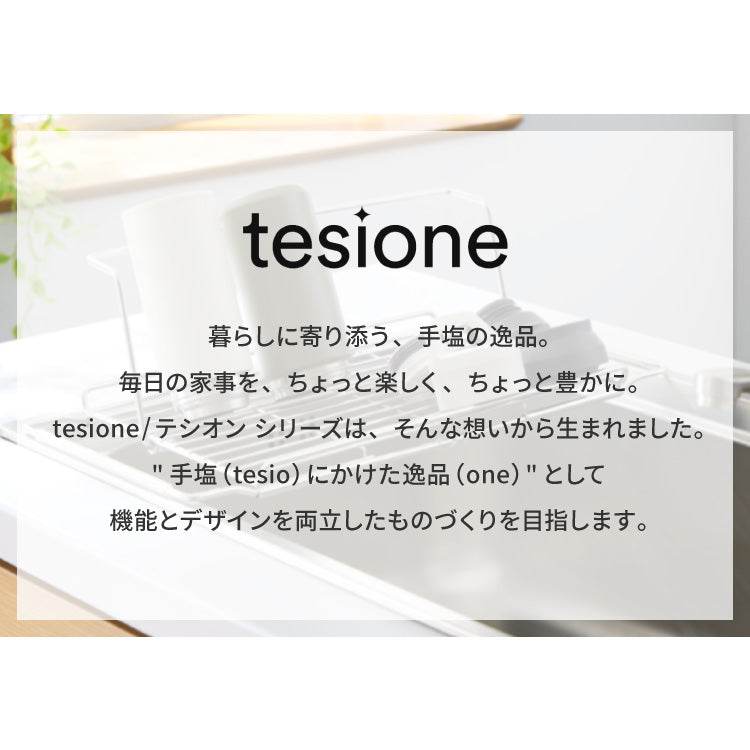 tesione テシオン 水切りラック 2way 立てかけ 折りたたみ ステンレス 水切りかご 幅21.9×奥行44~55cm 伸縮式 コンパクト 折り畳み TS-003