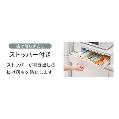 tesione テシオン 家電下引き出し&スライドトレー 家電下 引き出し スライドテーブル IHクッキングヒーターラック おしゃれ 電子レンジ 炊飯器 ケトル TS-009 収納付き