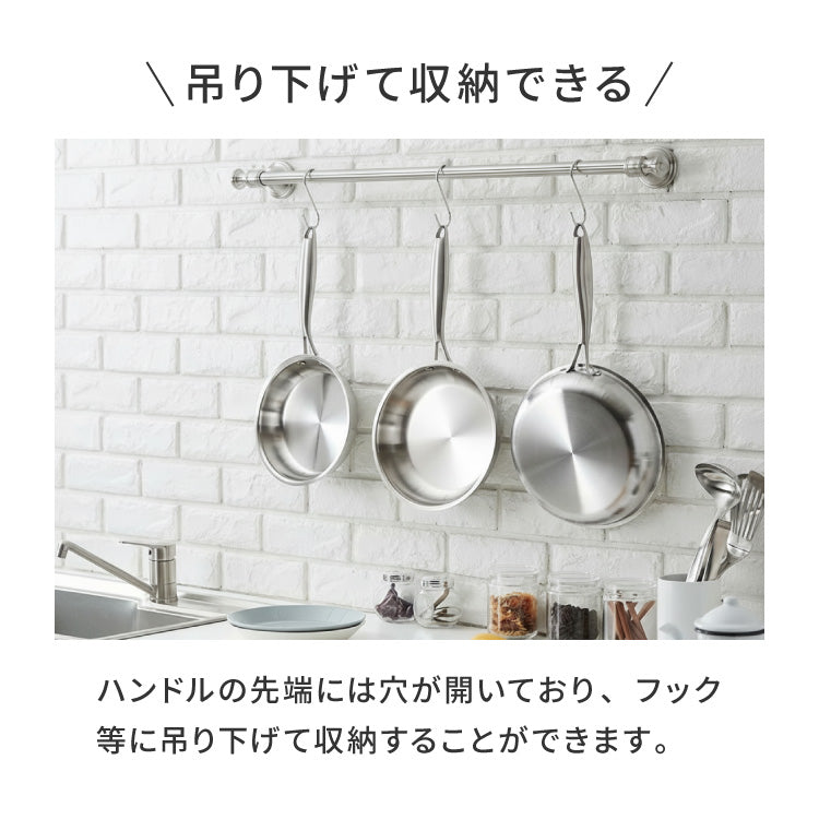 tesione テシオン ステンレス フライパン 24cm 26cm フッ素不使用 3層構造 ステンレスフライパン 深型 フライパン IH対応 ガス火OK TS-010