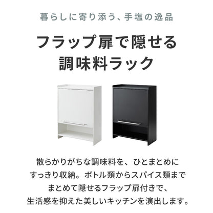 tesione テシオン フラップ扉で隠せる調味料ラック 前開き 扉収納 奥行スリム おしゃれ 隠す マグネット 対応 スパイスラック 隠せる 調味料ラック TS-013