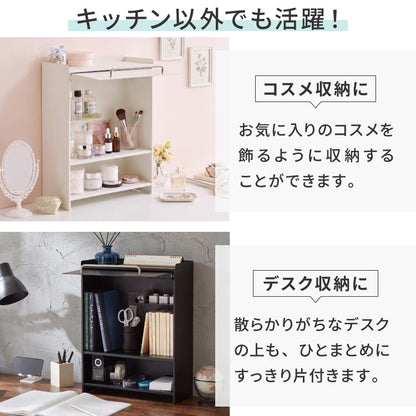tesione テシオン フラップ扉で隠せる調味料ラック 前開き 扉収納 奥行スリム おしゃれ 隠す マグネット 対応 スパイスラック 隠せる 調味料ラック TS-013