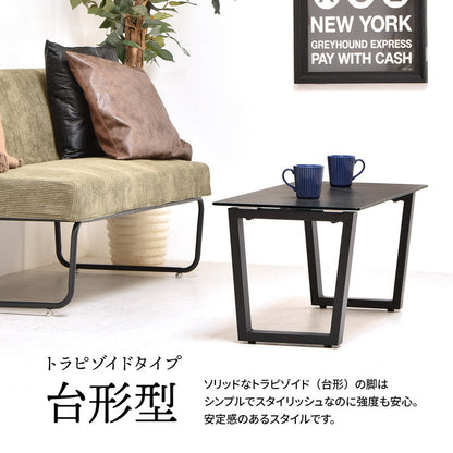 CERABILL センターテーブル セラミックセンターテーブル 強化ガラス天板×耐熱デザイン【W90×D40】センターテーブル セラミックテーブル ガラステーブル リビングテーブル